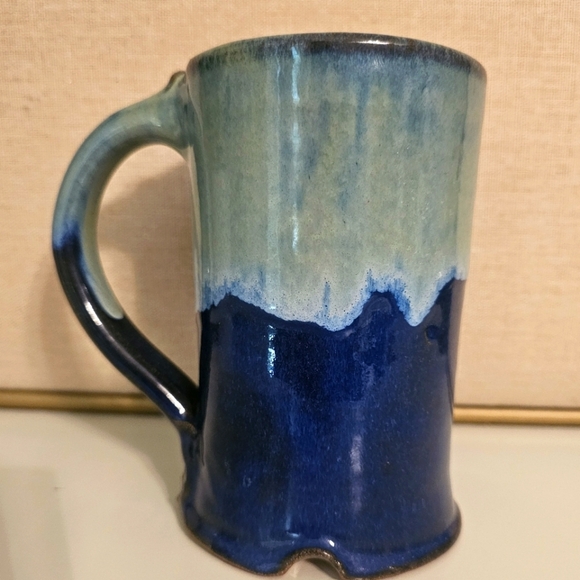 Rottenstone Blue Pottery Stoneware Mug Arroyo SecoTaos NM Scott Rutherford FSR - Picture 4 of 10